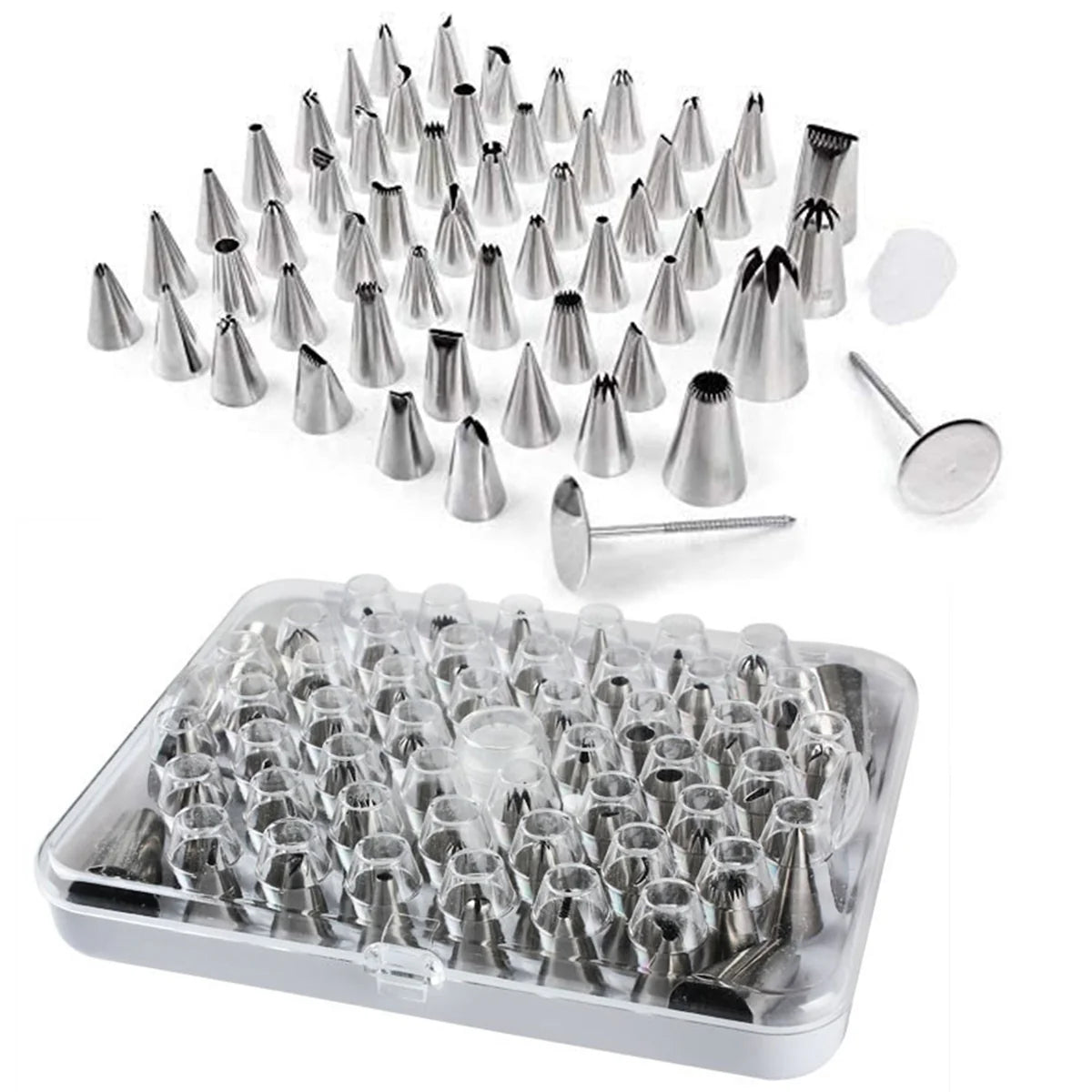 Cake Nozzle Set for Pastry Decorations (55-Piece)