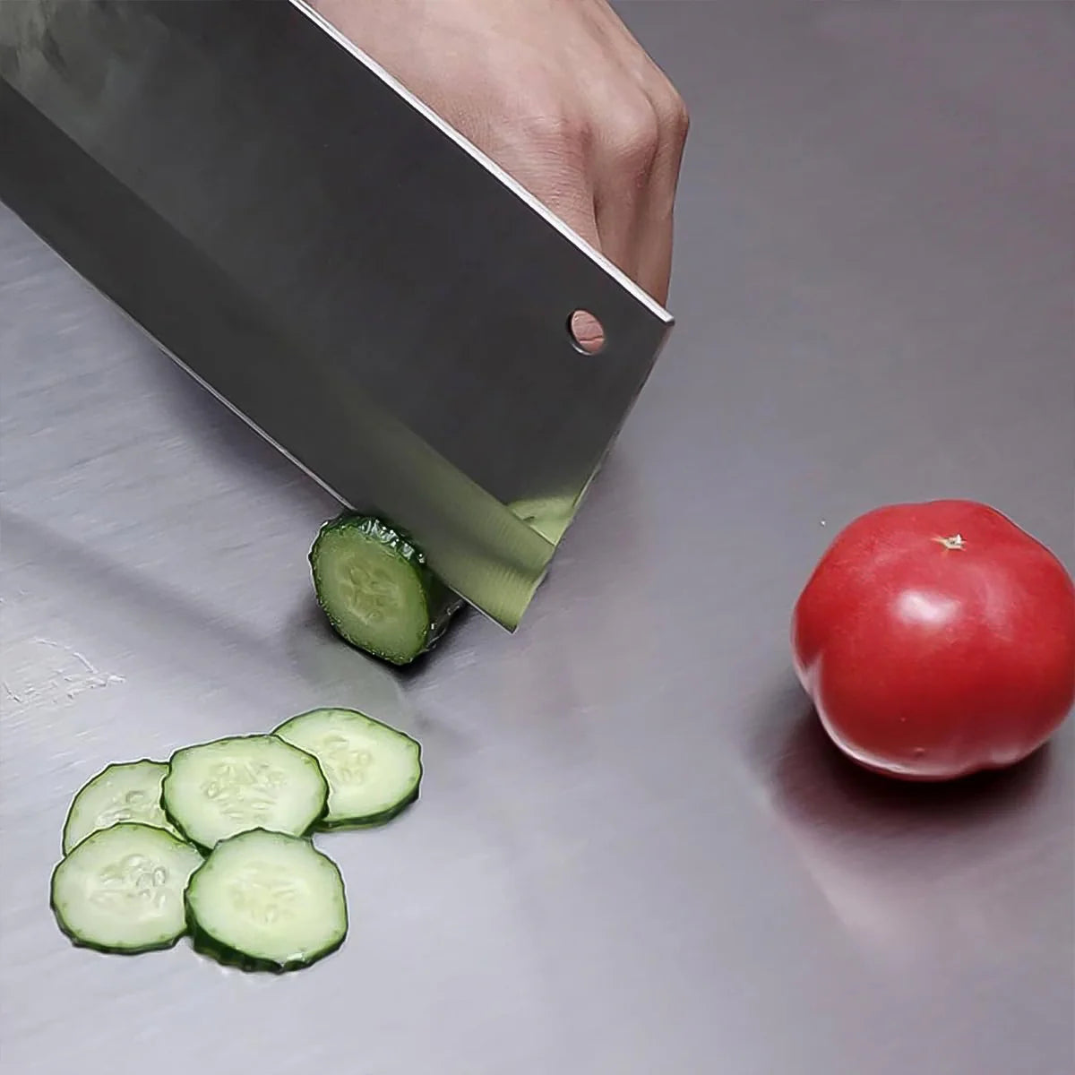 Premium Stainless Steel Anti-Bacterial Chopping Board for Kitchen (1 Pc)