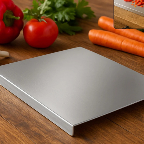 Premium Stainless Steel Anti-Bacterial Chopping Board for Kitchen (1 Pc)